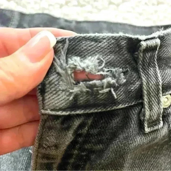 Vintage Lee Denim Riders Faded Black Super High Waist 100% Cotton Taper Mom Jean - Picture 12 of 15